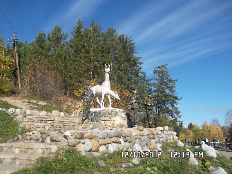 Фото на память на фоне знаменитых оленей в Белокурихе